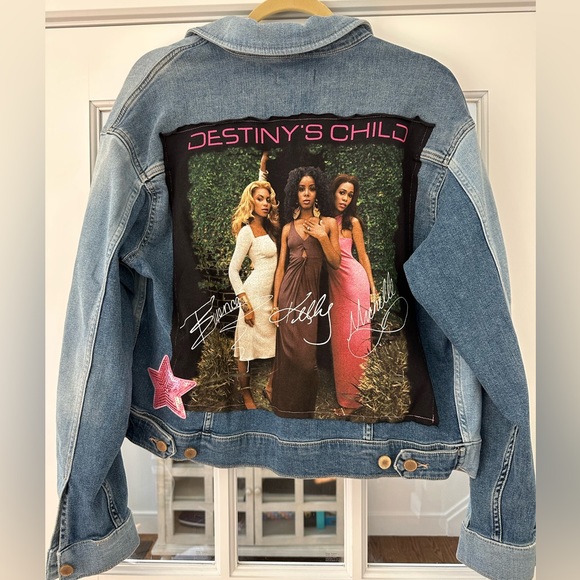 DL1961 jean jacket with Destiny’s Child patch size xs - Picture 1 of 5